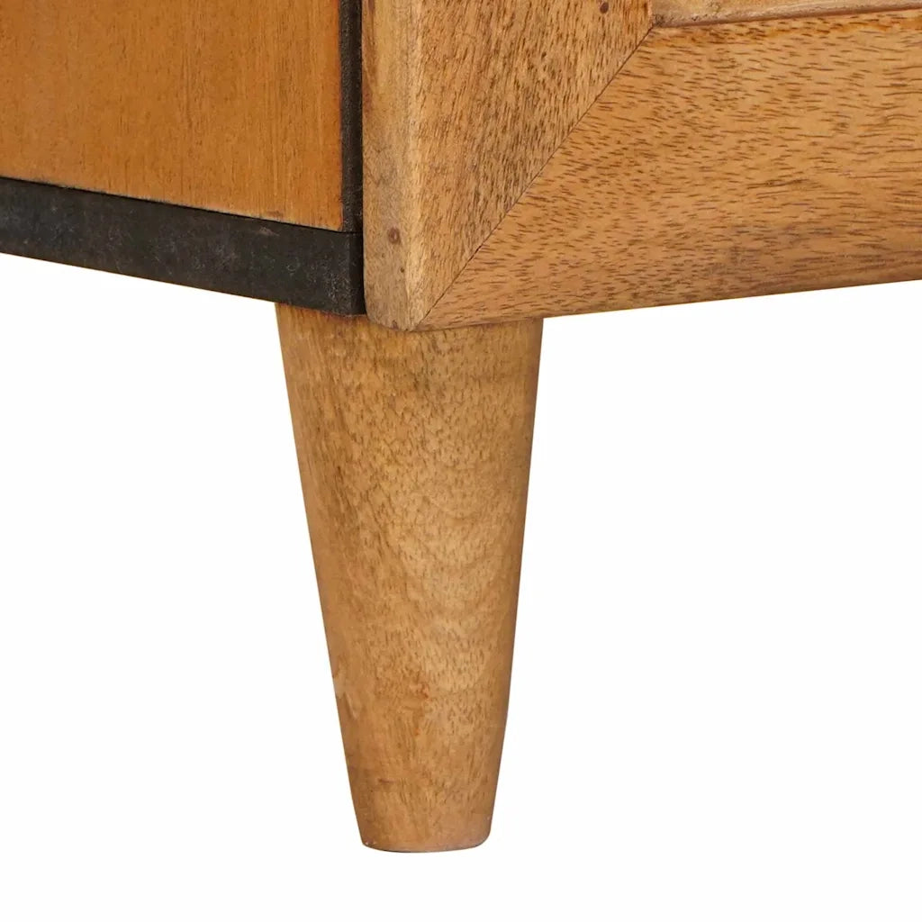 vidaXL Comodino Marrone chiaro 50 x 33 x 60 cm legno massello di mango