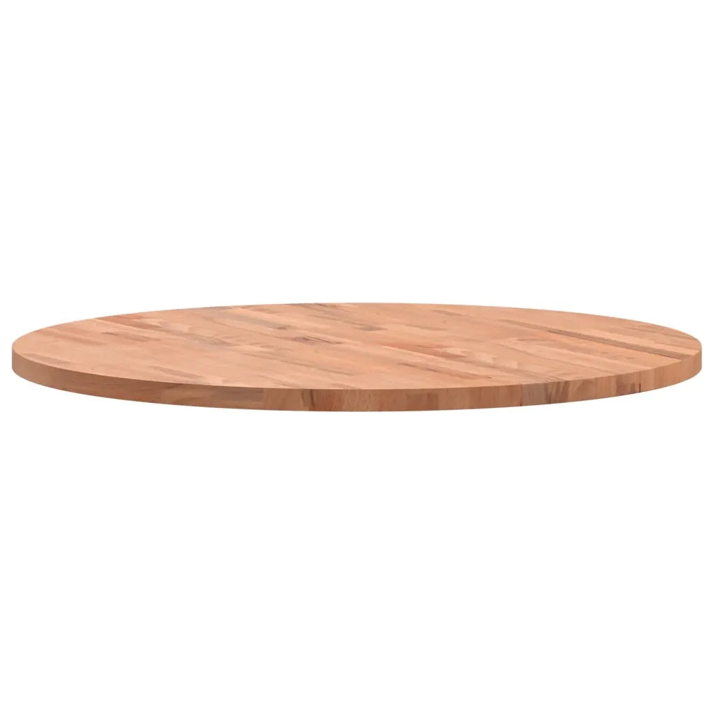 Piano per Tavolo | Superficie Tavolo | Piano Scrivania ?80x2,5 cm Rotondo in Legno Massello di Faggio