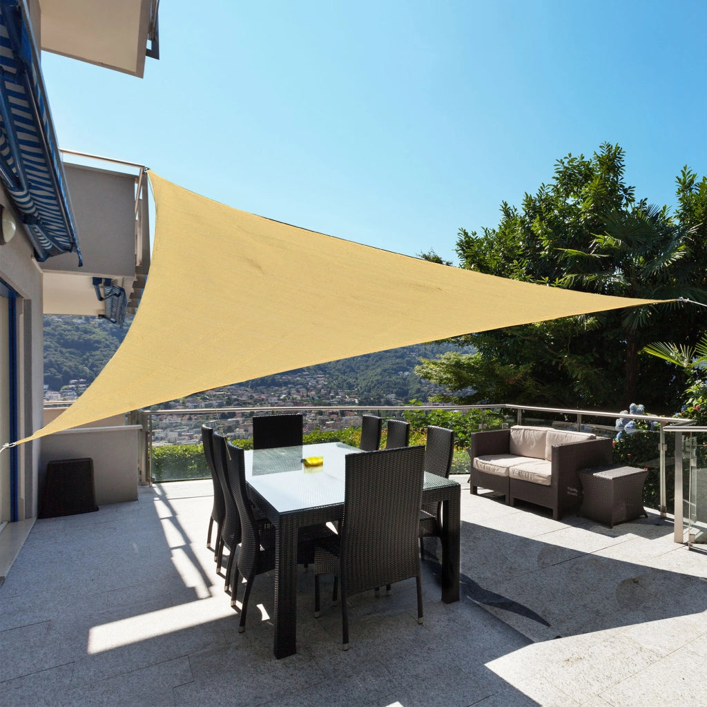 Vela Ombreggiante Triangolare 3x3x3 m ¨C Xylo ¨C HDPE Anti UV Beige per Giardino Terrazza