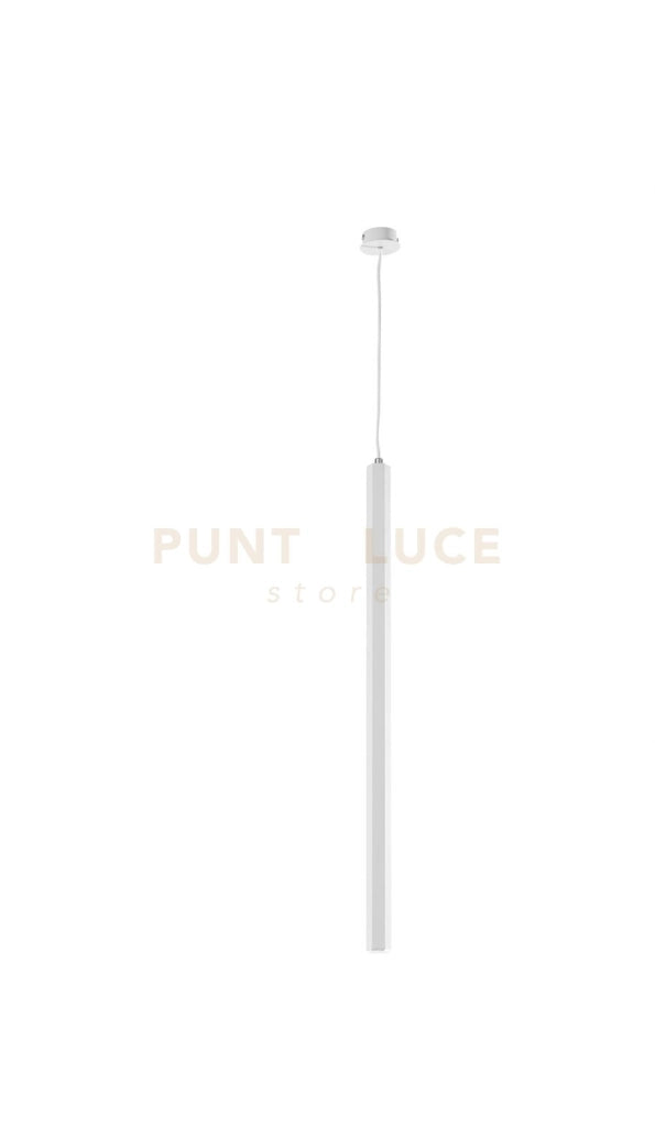 SOSPENSIONE EXAGON H.80CM D.3,5CM BIANCO LED 3000K 365LM 5W