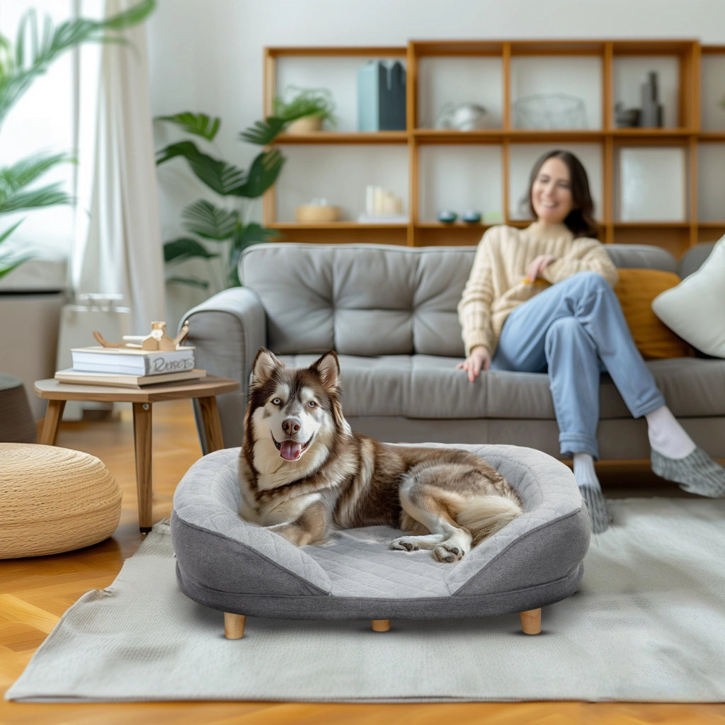 Letto per cani ¨C zephmum ¨C grigio 90x78x25 cm