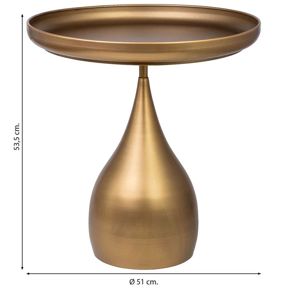 Tavolino in metallo 51x51x53,5h cm Oro