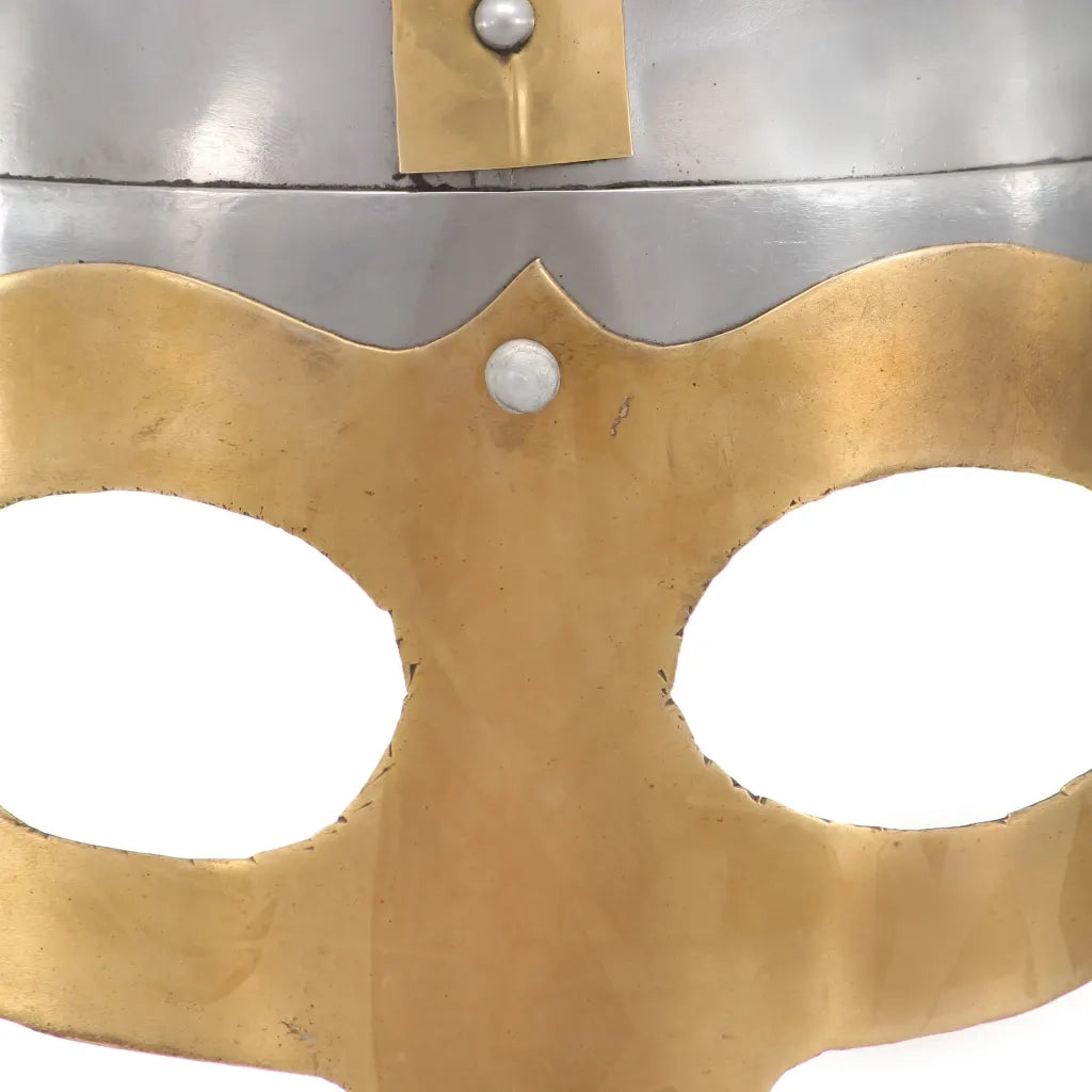 Elmo da Vichingo Antico Replica LARP Argento in Acciaio CFW5043197