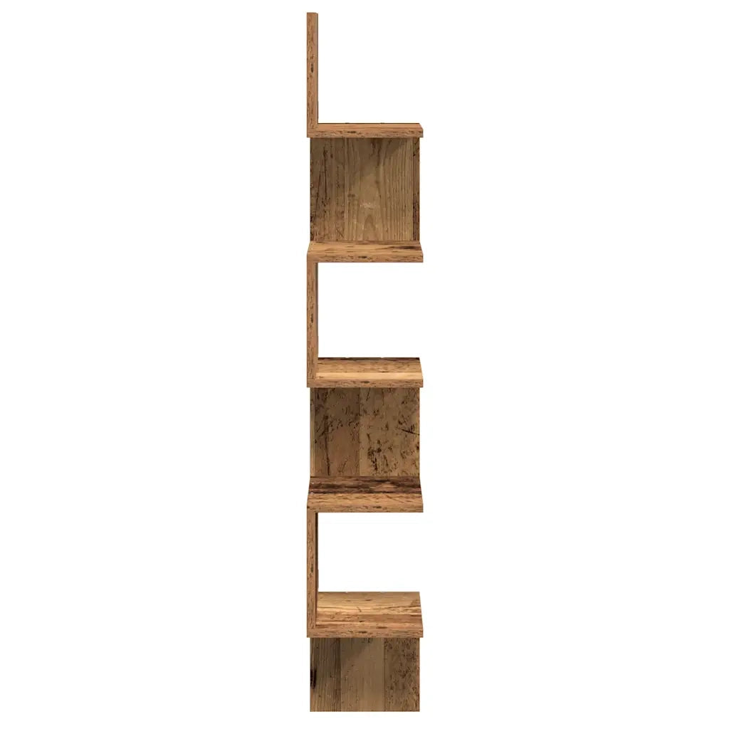 Mensola Angolare Legno Antico 20x20x127,5 cm Truciolato 856614