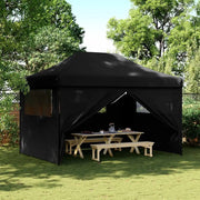 Tendone per Feste Pieghevole Pop-Up con 4 Pareti Nero 4005030