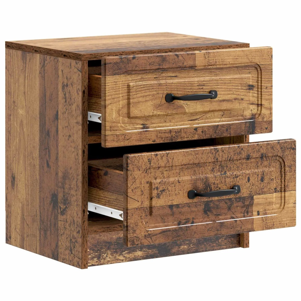 Armadio da Notte 2 pcs Legno antico 43 x 34,5 x 44,5 cm 895692