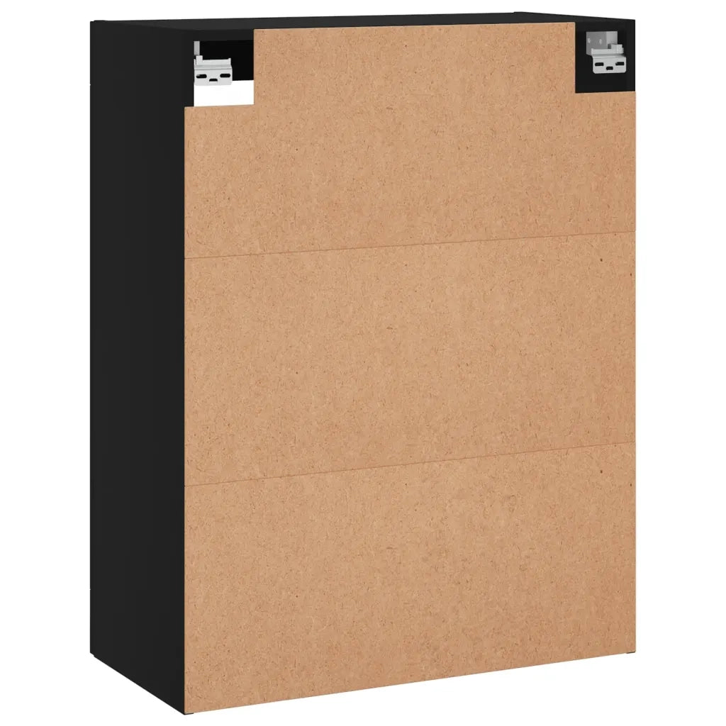 Armadietti a Parete 2 pz Neri in Legno Multistrato 3197914