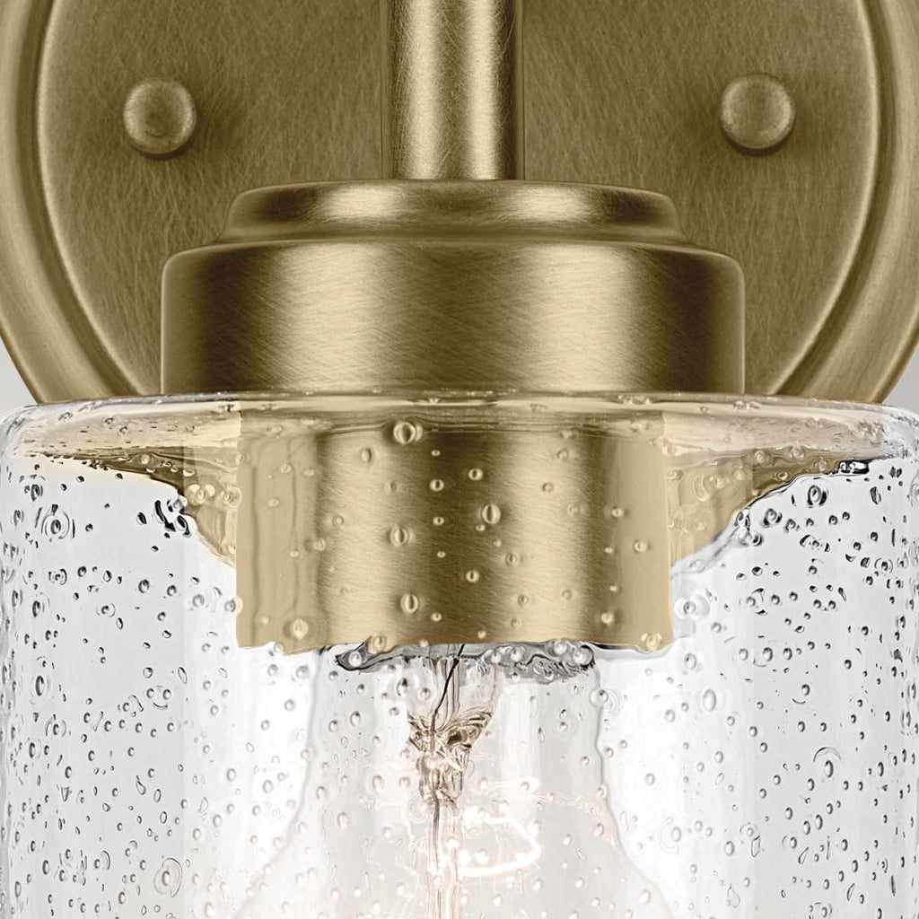 Applique industriale Winslow ottone vetro bolle E27 Kichler