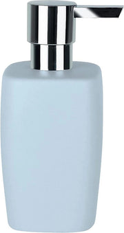 Dispensatore di sapone con pompa in acciaio inossidabile - dispensatore di sapone liquido in porcellana 300 ml - duraturo e robusto - pastello blu