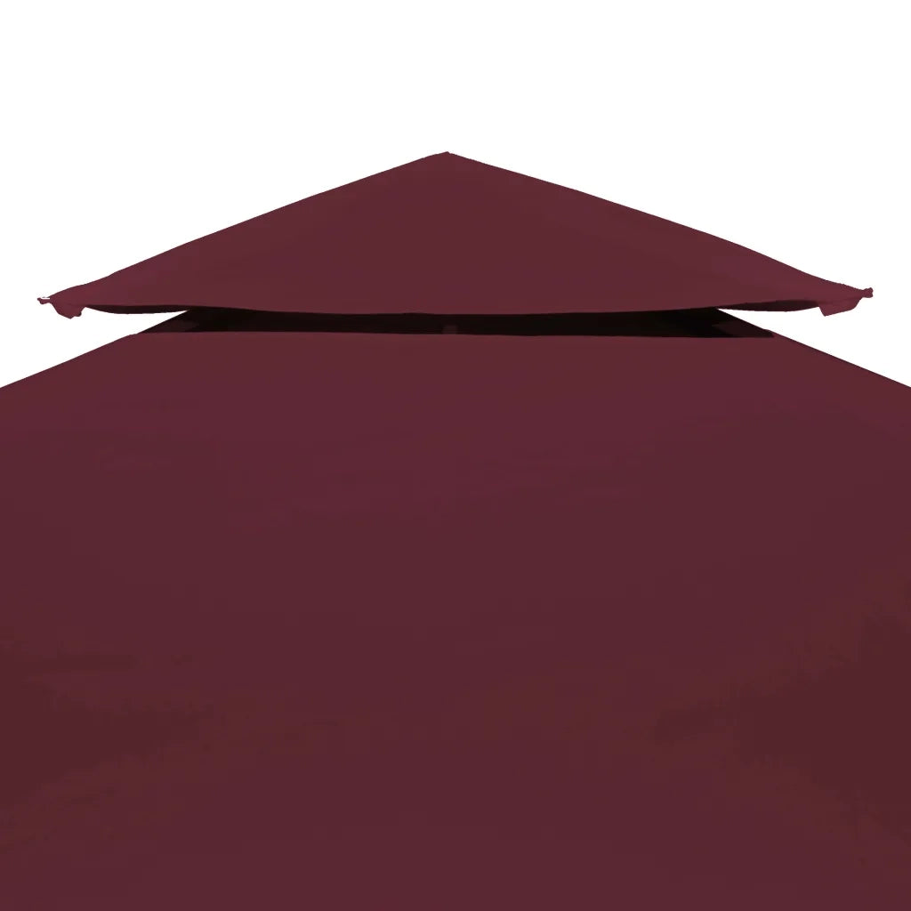 Copertura Superiore per Gazebo a 2 Strati 310g/m² 4x3m Bordeaux 44761