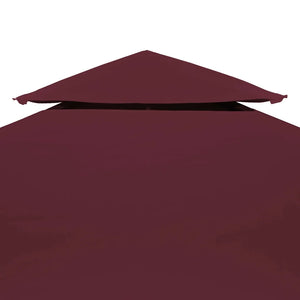 Copertura Superiore per Gazebo a 2 Strati 310g/m² 4x3m Bordeaux 44761