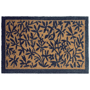 Zerbino in fibra di cocco naturale con fondo antiscivolo 40 x 60 cm Antiscivolo Decorativo Motivo foglie Zerbino di benvenuto