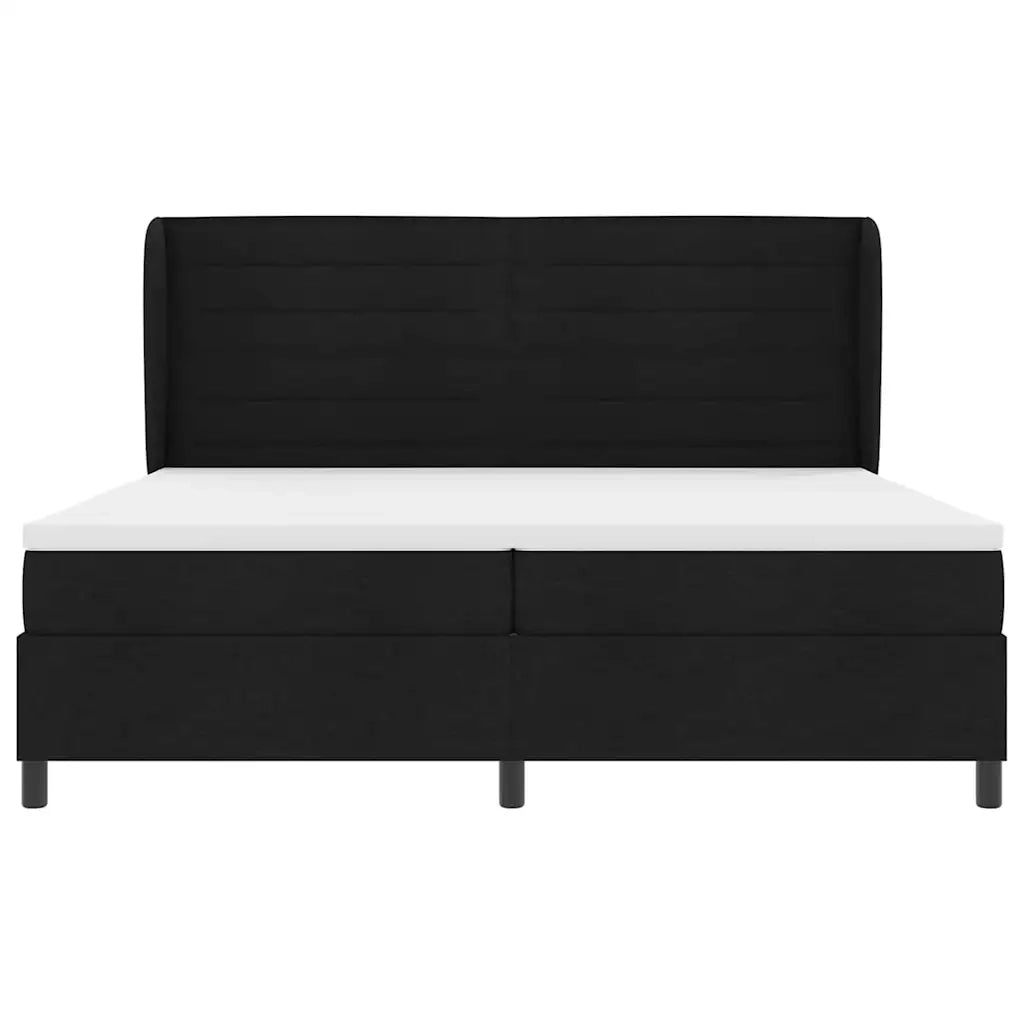 Letto a molle con materasso Nero 200 x 200 cm Tessuto 3340524