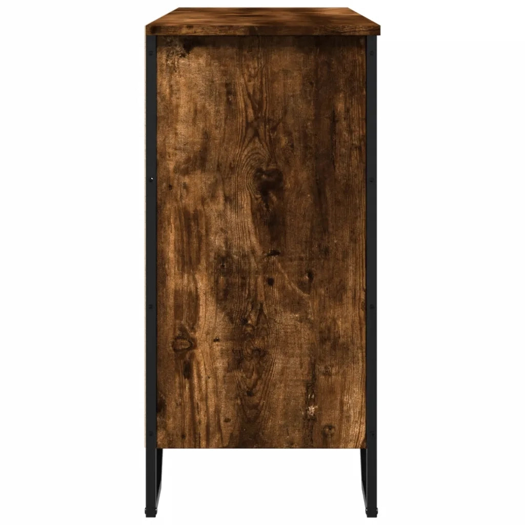 Credenza Rovere Fumo 101x35,5x74,5 cm in Legno Multistrato 848556