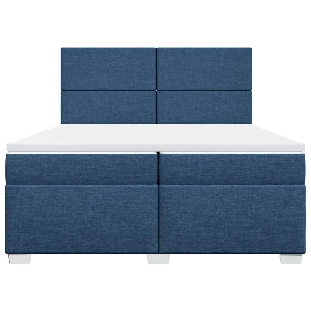 Giroletto a Molle con Materasso Blu 200x200 cm in Tessuto 3292894