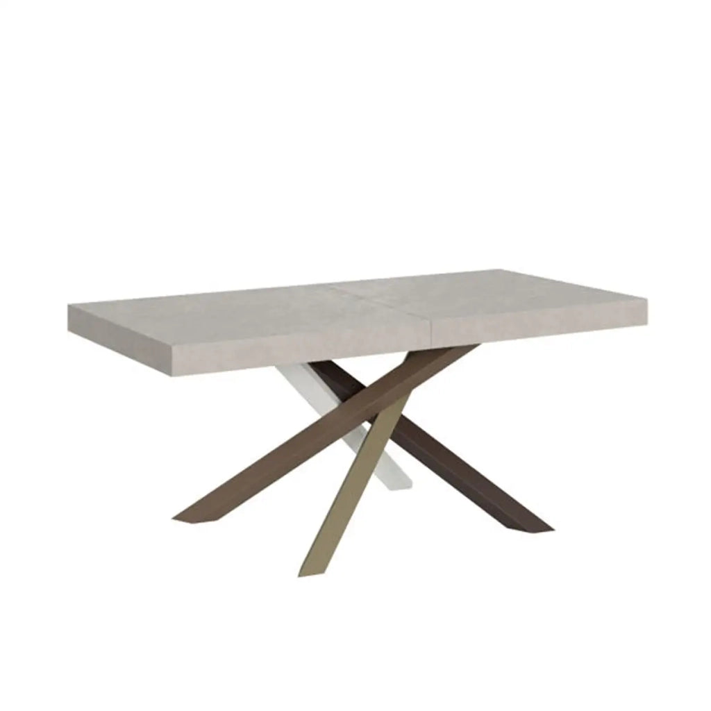 Tavolo allungabile 200/304x90 cm Volantis cashmere gambe multicolore 4/C