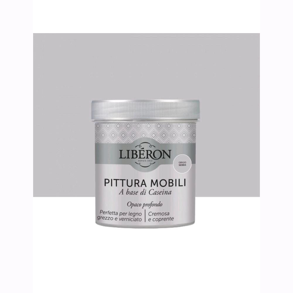 Liberon Pittura Vernice per Mobili alla Caseina Colore Grigio Nebbia 500 ml