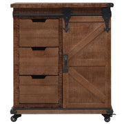 Mobiletto in Legno Massello di Abete 64x33,5x75 cm Marrone 246120