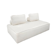 Poltrona per divano modulare bouclé 2 posti, crema