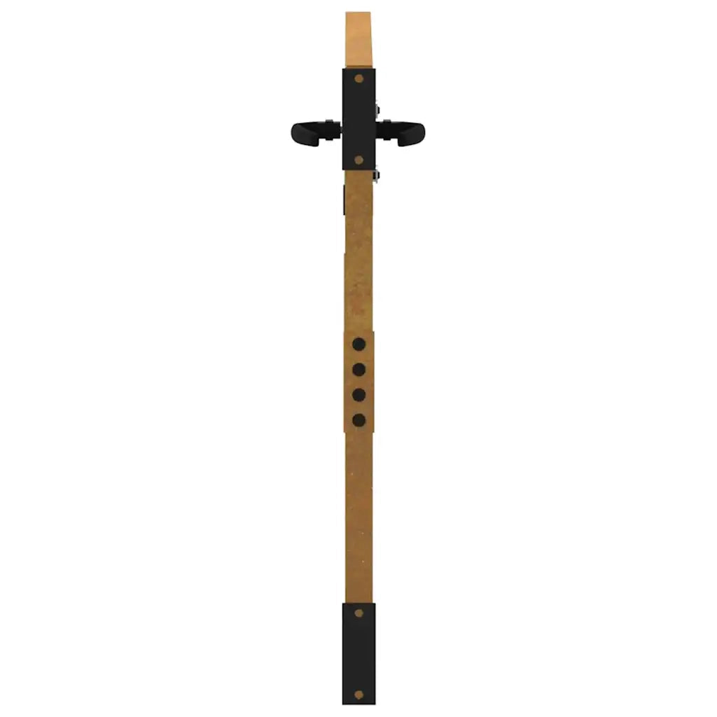 Cancello da giardino 85x100 cm in acciaio corten e bambù 153233