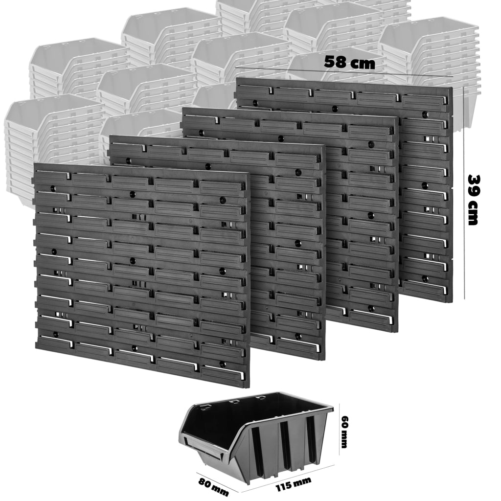 Pannello portautensili KADAX da parete per officina, 116x78 cm, 140 scomparti, garage/officina.