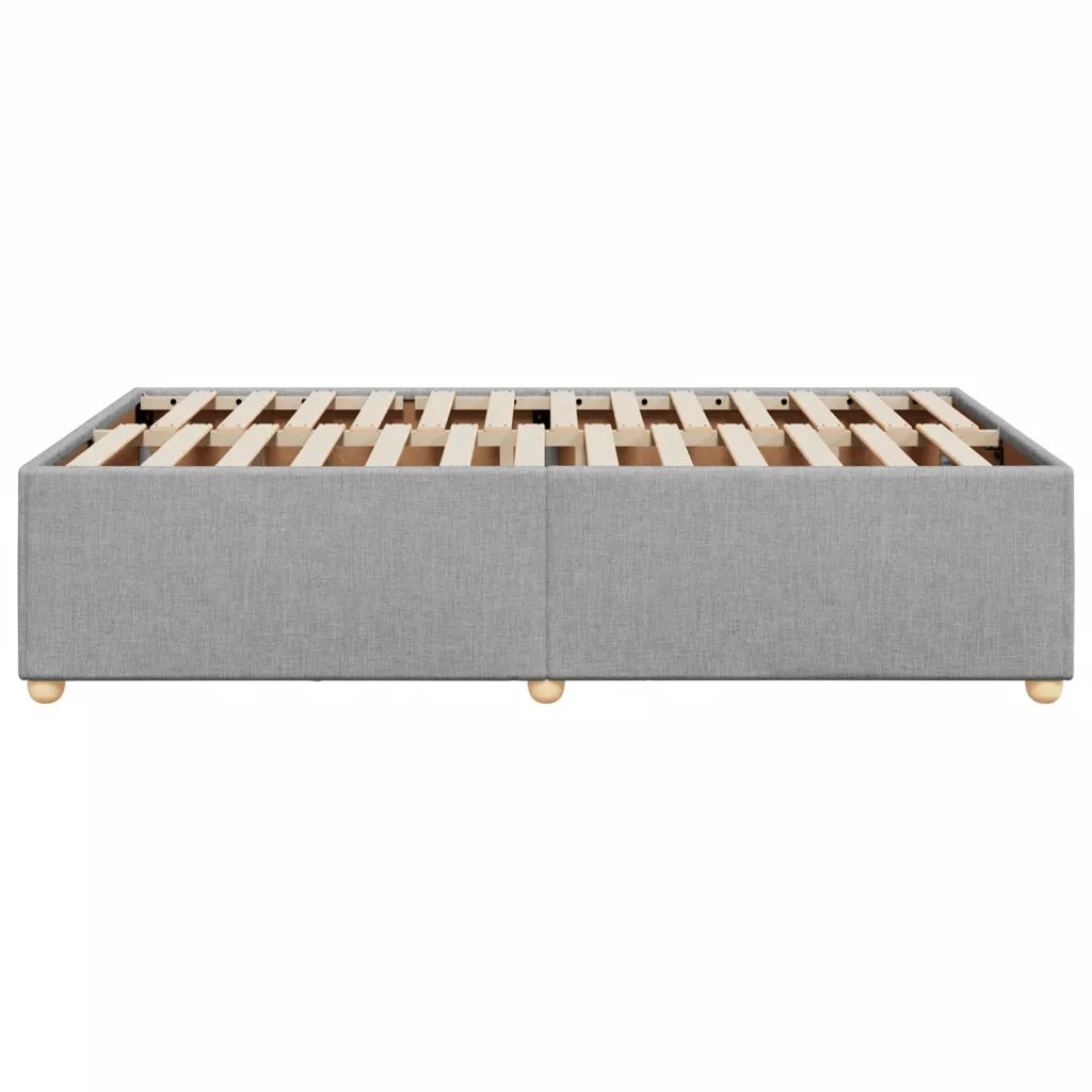 Giroletto senza Materasso Grigio Chiaro 120x190 cm in Tessuto