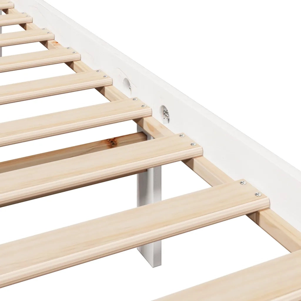 vidaXL Letto senza Materasso Bianco 140x190 cm Legno Massello di Pino