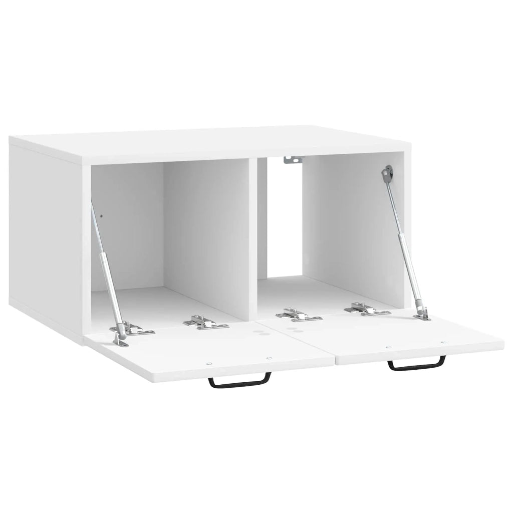 Mobile Porta TV da Muro Bianco Lucido 59,5 x 41 x 30 cm 899359