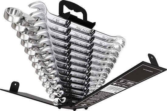 Set di chiavi a raccordo extra grandi con 26 pezzi, 6-32mm, da 1893, set di chiavi a trocavia in astuccio di attrezzi con lato a raccordo a 15° per una maggiore facilità di lavoro