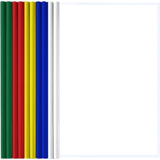 Cartellino di riferimento A4 - 10 fogli - Maniglia scorrevole - Copertina trasparente - Chiave di blocco antiscivolo - Maniglia in polipropilene resistente - Cartellino di riferimento