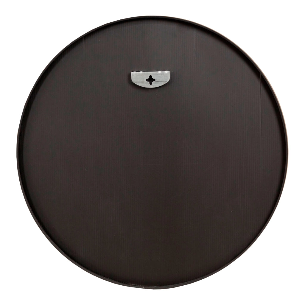 Specchio da Parete Ordona Rotondo Ø 40 cm Nero [en.casa]
