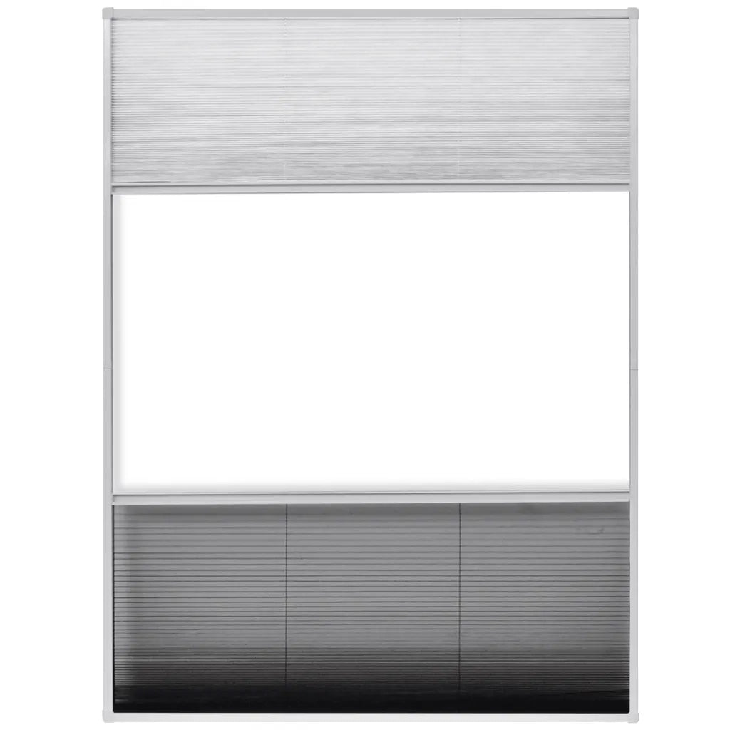 Zanzariera Plissettata in Alluminio 60x80 cm con Tendina 142615