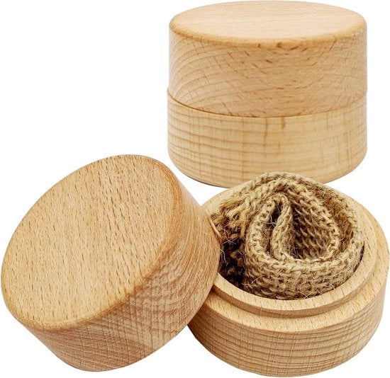 Scatola per Anelli in Legno - Decorazione per Matrimonio a Dozzine - Contenitore per Accessori da Regalo per Matrimonio in Legno.