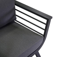 Set Salotto da Giardino 2 Poltrone e Tavolino in Alluminio Riverside Antracite