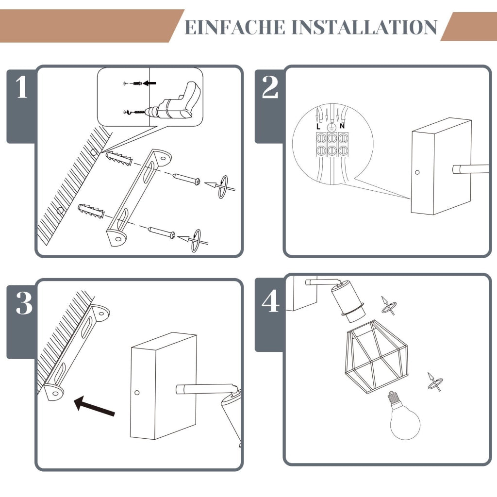 ZMH Faretto da soffitto neri metallo orientabili 350° max 40W LED per corridoio soggiorno camera letto cucina
