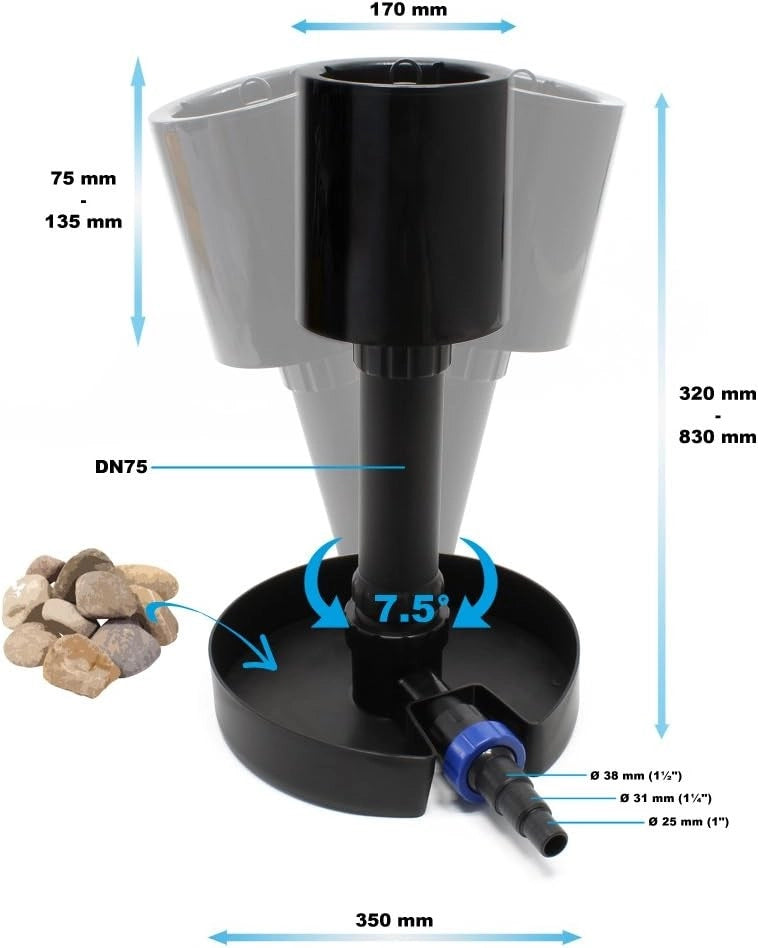 SunSun CSP-40 - Skimmer di superficie per laghetti fino a 40000L