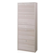 Scarpiera 4 Ante 1 Cassetto P29 Kit Olmo Chiaro cm 63x29x164h - Sarmog
