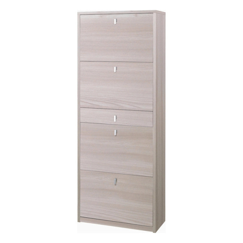 Scarpiera 4 Ante 1 Cassetto P29 Kit Olmo Chiaro cm 63x29x164h - Sarmog