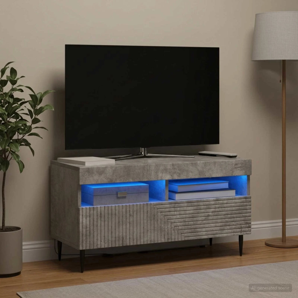 Mobile TV LED Grigio Cemento Legno ingegnerizzato 896998
