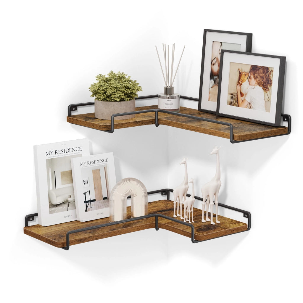 Valora SHELVES 2 pezzi Mensole da parete rustiche per soggiorno x2