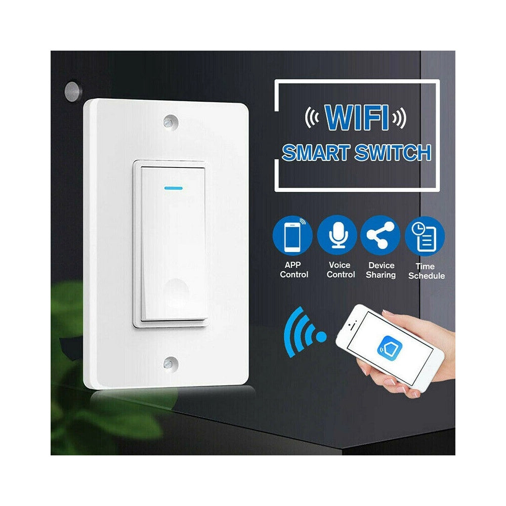Trade Shop - Interruttore Luci Smart Wifi Compatibile Con Alexa Google Ifttt Controllo Vocale -