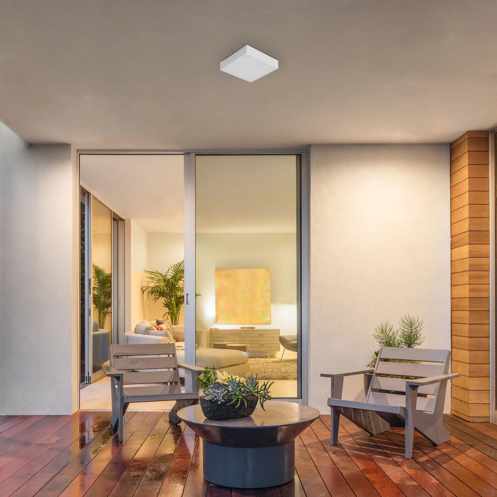 Plafoniera esterna LED 18W quadrata bianca Rabalux Tartu