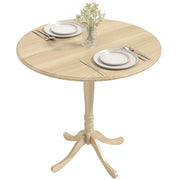Tavolo da pranzo rotondo per 4 persone ¨C zephmum ¨C legno naturale, acciaio