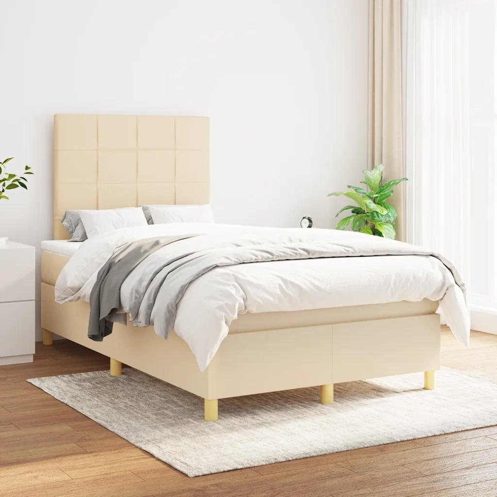 Giroletto a Molle con Materasso Crema 120x190 cm in Tessutocod mxl 115743