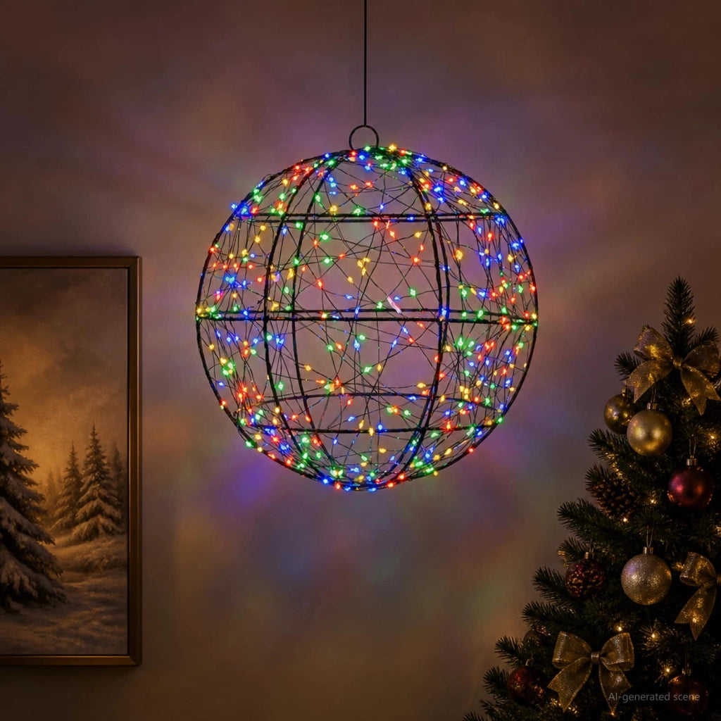 Luce a punta di Natale 300 LED Multicolore Diametro 30 x 32 cm 42049793