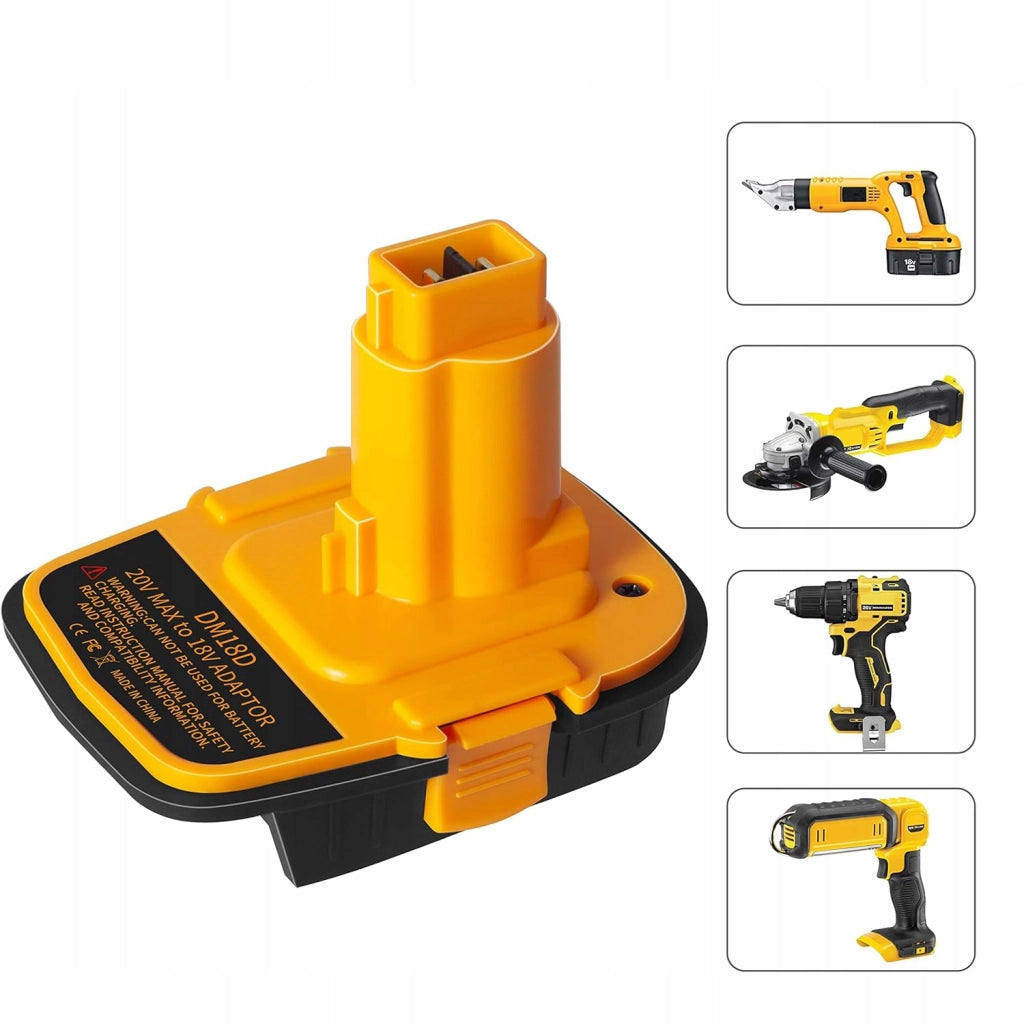 Adattatore per Batterie Dewalt e Milwaukee 18V DM18D – Compatibile con Utensili Dewalt 18V | Montaggio Facile