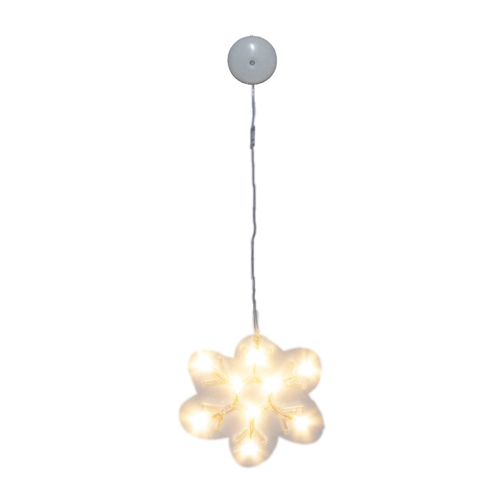 LUCE DECORAZIONE NATALIZIA 9 LED FIOCCO DI NEVE
