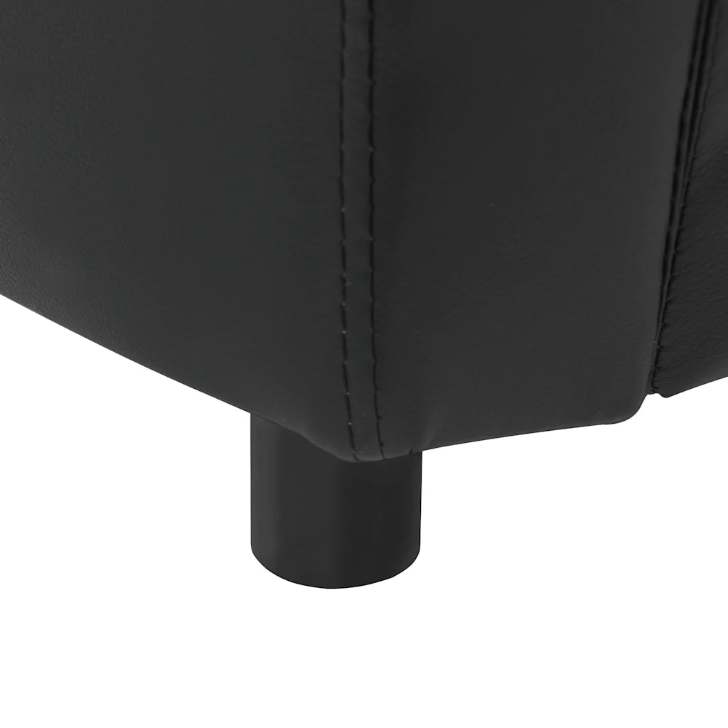Divano per Cani-Sofa per animali domestici-Divanetto Nero 67x41x39 cm in Similpelle