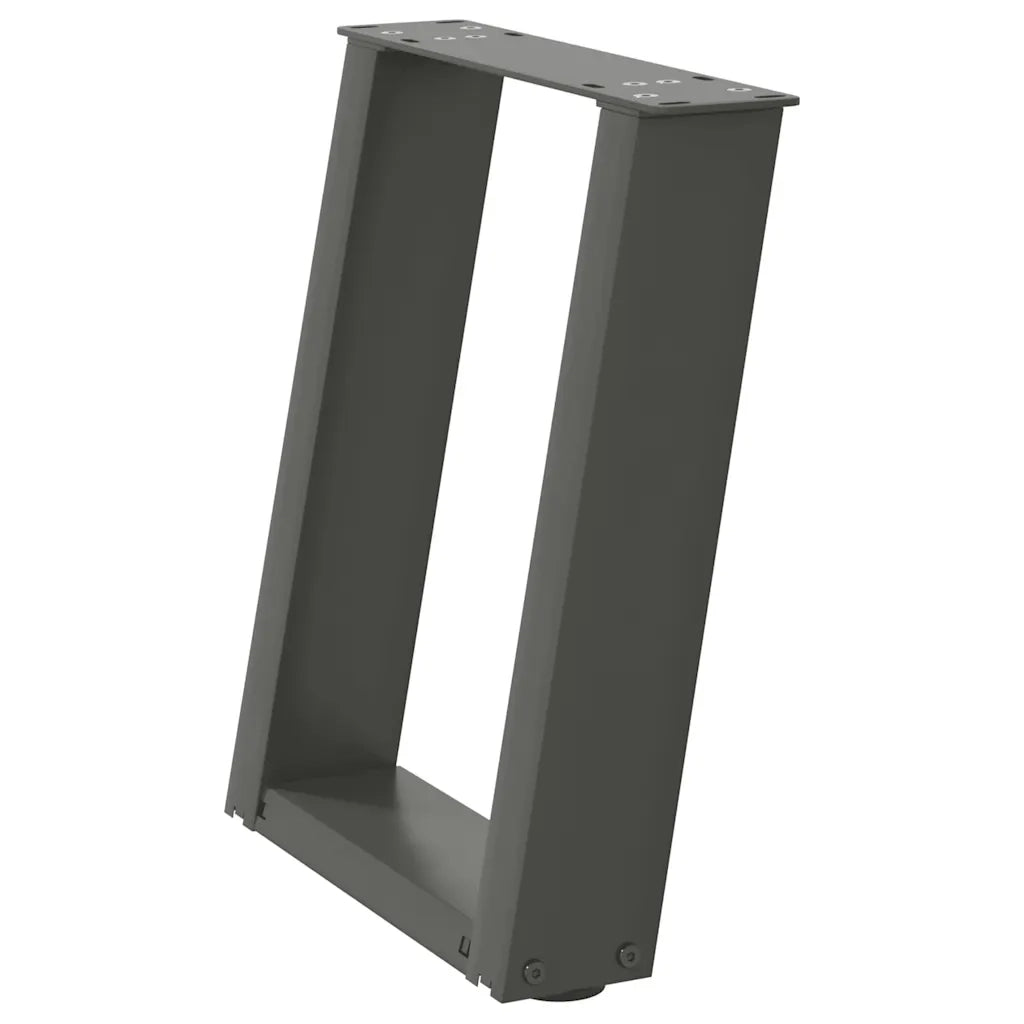 Gambe per Tavolino da Caffè a Forma di U 2 pz Antracite 28x(42-43) cm Acciaio 4012758