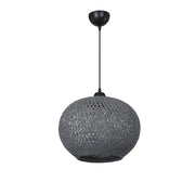 Lampada da soffitto Yumak MDL4745 con paralume in corda antracite H65xL35